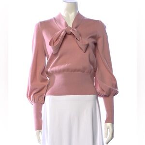 Zimmermann Merino Wool Tie Neck Sweater